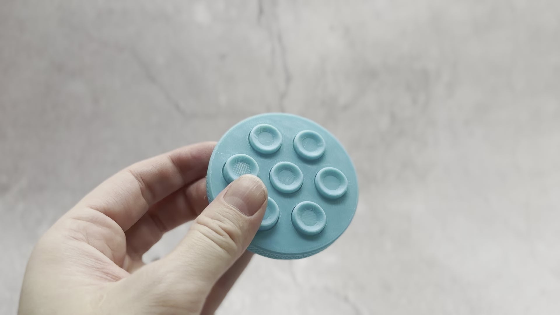 Green Plastic 5 Button Pop Fidget Spinner Toy